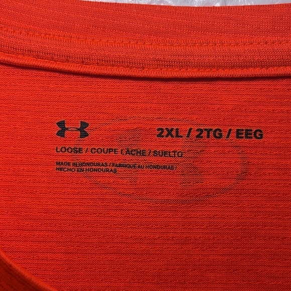 Under Armour bright yellow loose fitting sports T-shirt, size 2XL - Picture 3 of 8